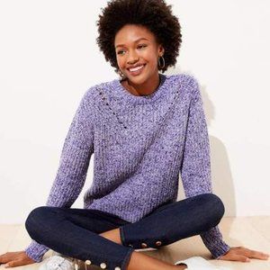 CHENILLE POINTELLE SWEATER